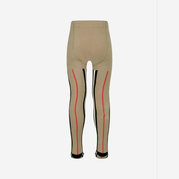 NEW! Burberry Kids Beige Icon Stripe Tights Size 8Y - Picture 9 of 16